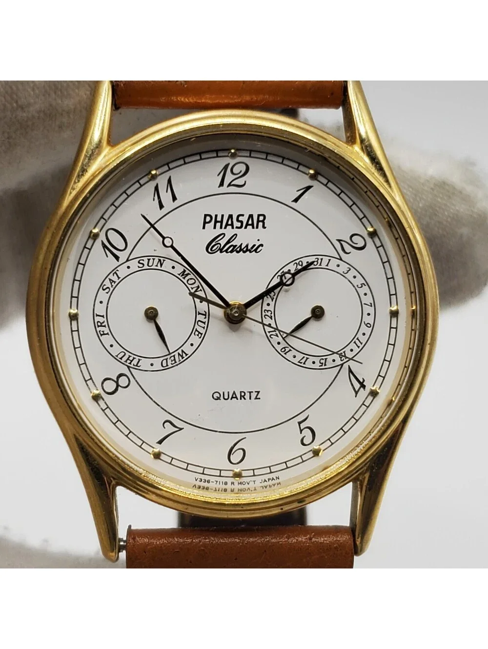 Vintage Phaser Classic V366 Multifunction Quartz Watch For Parts Or Repair